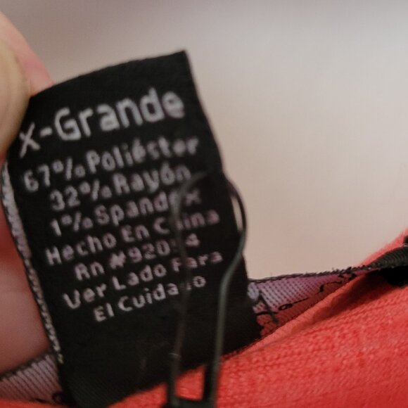 A Love Story Top NEW Coral embellished rhinestones flutter sleeve SIZE XL NWT - Picture 7 of 10